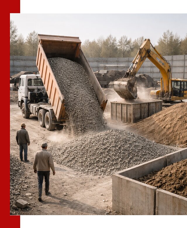 Доставка нерудных материалов с погрузкой и разгрузкой в Магадане