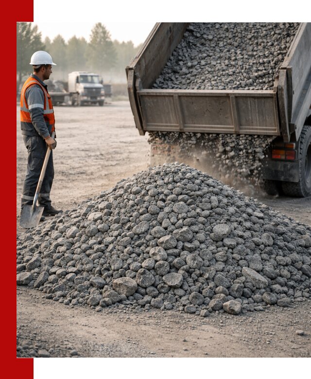 Гранитный щебень фракции 100–201 для строительства в Магадане