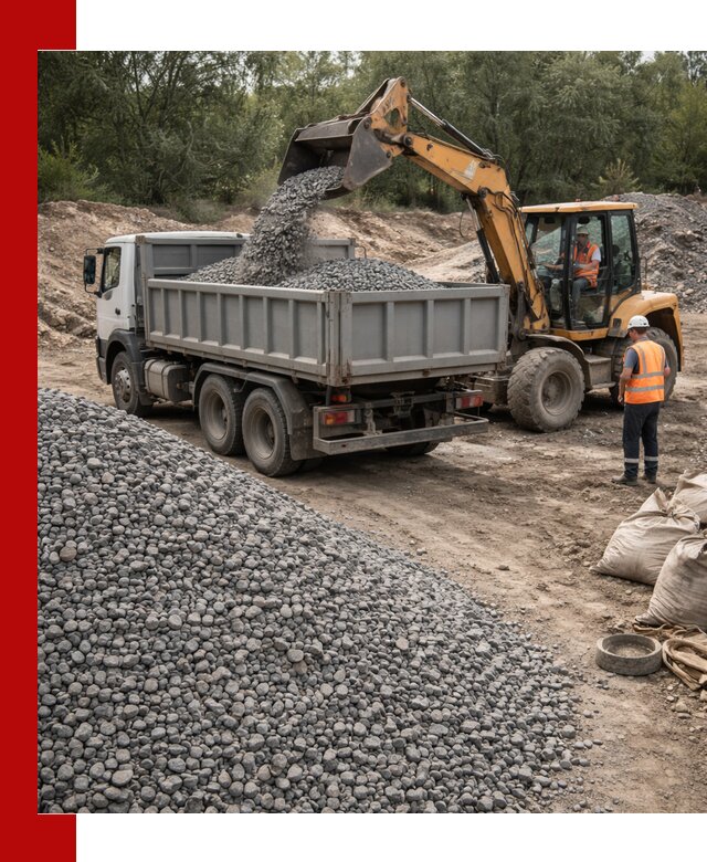 Доставка гравийного щебня в Магадане оптом и в розницу