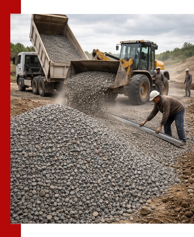 Гравийный щебень фракция 5-20 с доставкой в Магадане