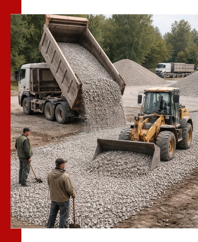 Купить гравийный щебень фракция 20-40 в Магадане с доставкой