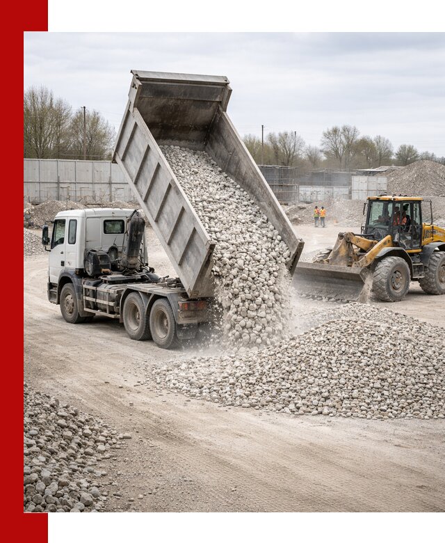Доставка и продажа известнякового щебня в Магадане