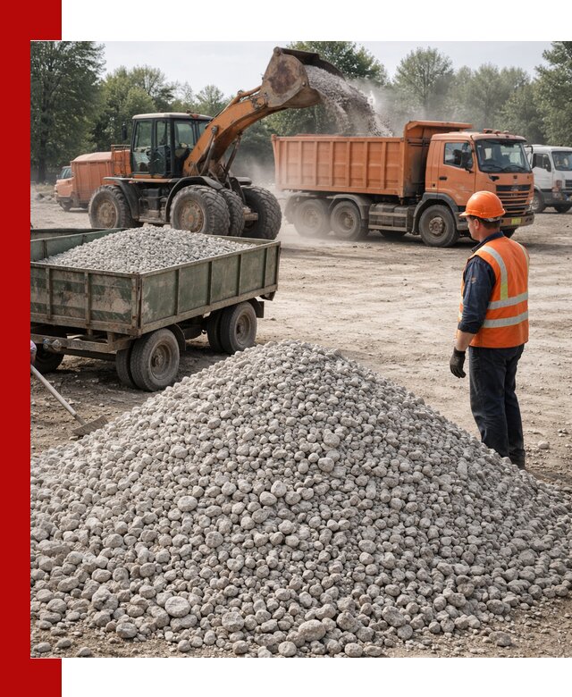 Доставка известнякового щебня фракция 20–40 в Магадане