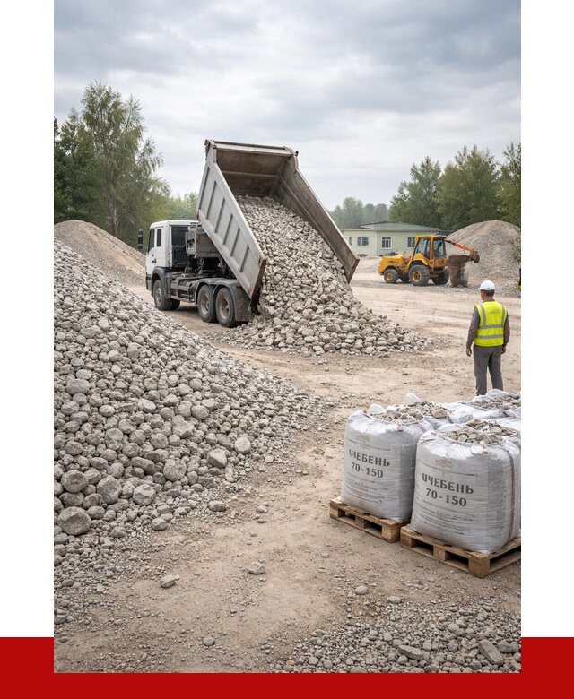 Известняковый щебень фракция 70-150 в Магадане от 1278 р. | ПРОНЕРУДМгд