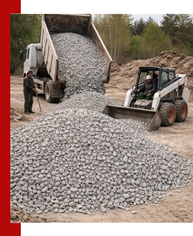 Доставка доломитового щебня в Магадане напрямую от карьера