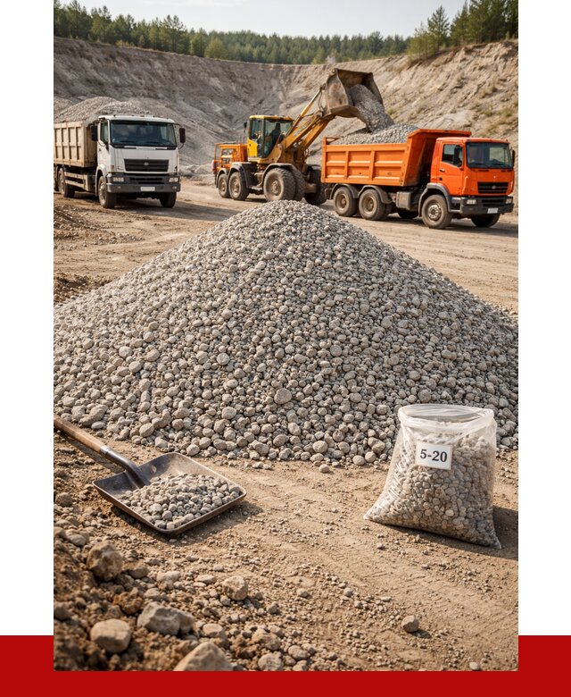 Доломитовый щебень фр. 5-20 в Магадане от 4294 р. | ПРОНЕРУДМгд