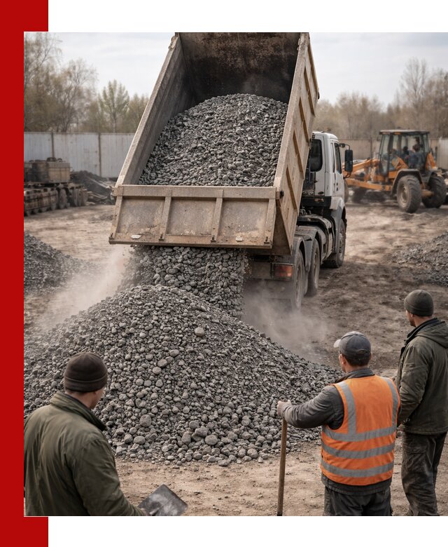 Доставка шлакового щебня в удобные сроки по выгодной цене в Магадане