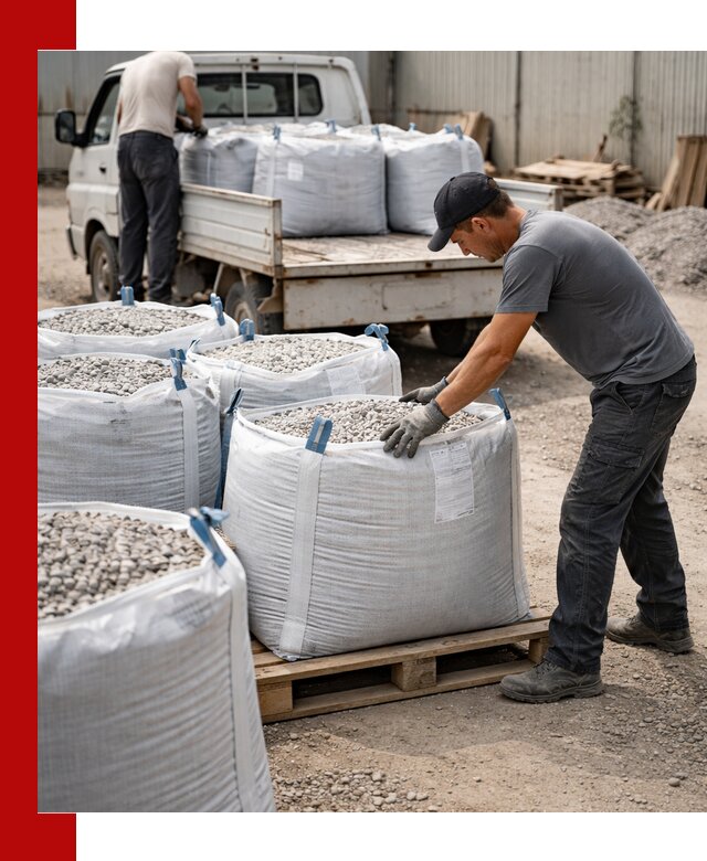 Доставка щебня в мешках по выгодным ценам в Магадане