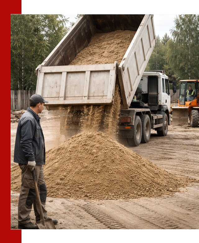 Доставка и продажа песка с разгрузкой в Магадане