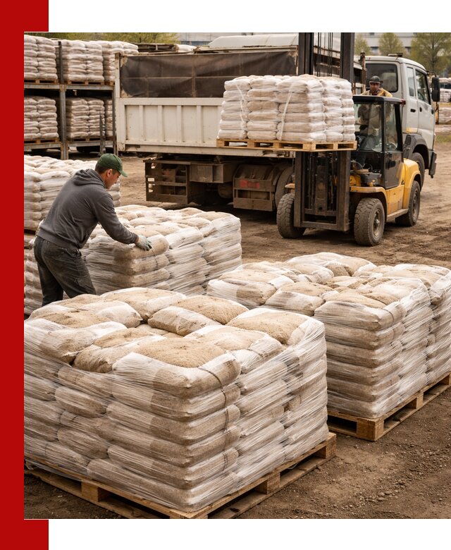 Карьерный песок в мешках с доставкой в Магадане