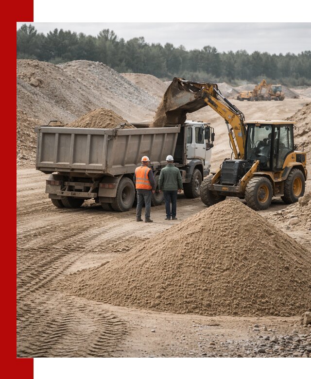 Карьерный среднезернистый песок с доставкой в Магадане