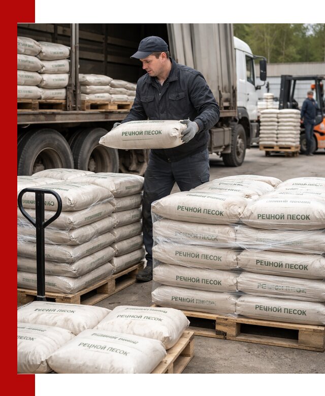 Речной песок в мешках с доставкой в Магадане