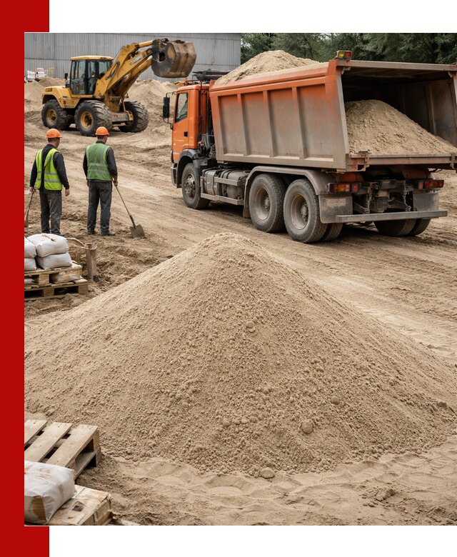 Доставка и продажа мытого речного песка в Магадане