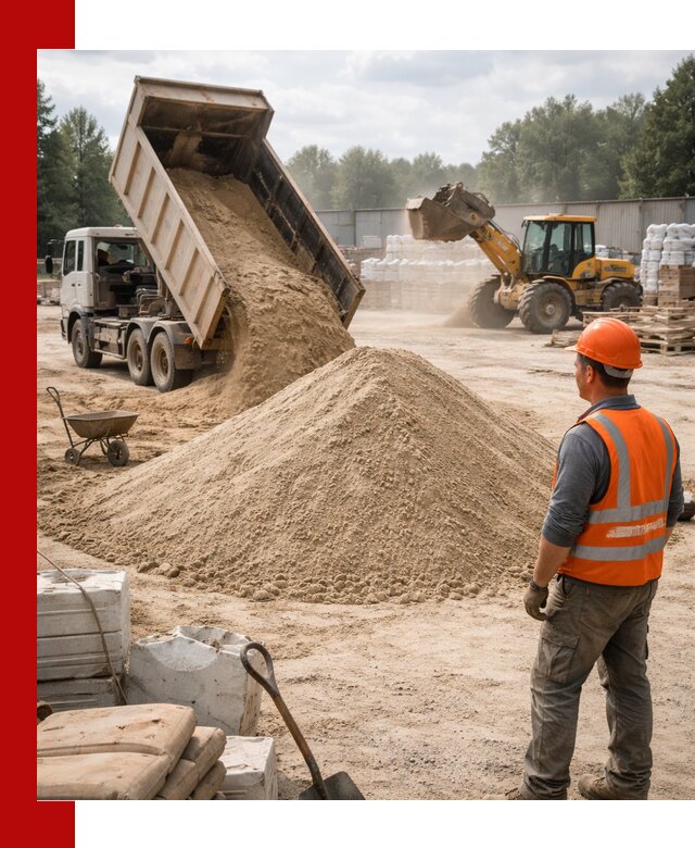 Доставка строительного песка с самосвалом в Магадане