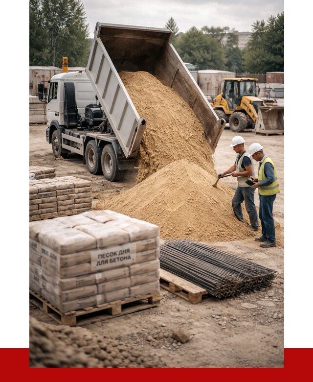 Песок для бетона в Магадане от 2556 р. с доставкой, ПРОНЕРУДМгд