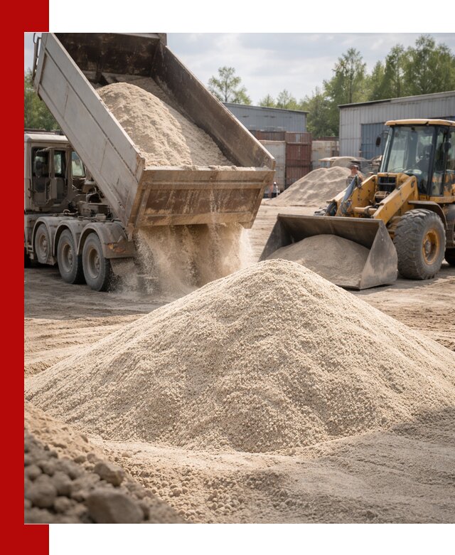 Кварцевый песок с доставкой в Магадане для строительных работ