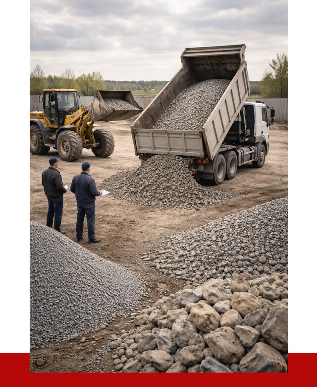 Гравий и камень с доставкой в Магадане от 4294 р. - ПРОНЕРУДМгд