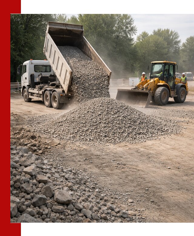 Гравий фракция 5–20 доставка в Магадане оптом и в розницу