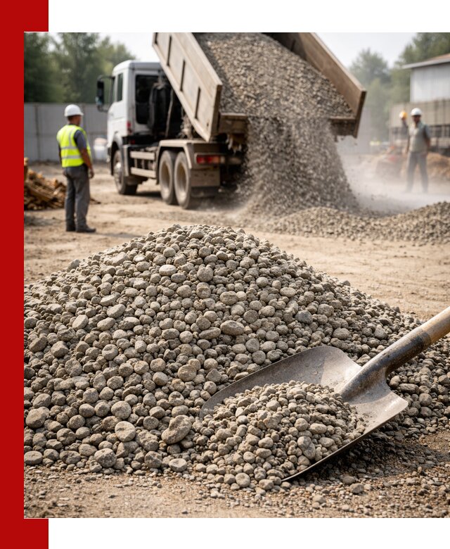 Доставка гравия фракции 20-40 в Магадане с самосвалами