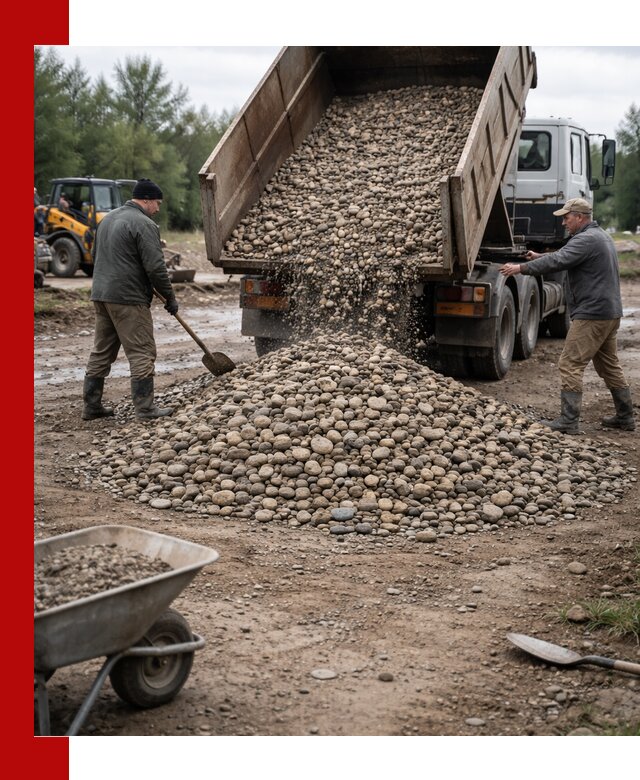 Доставка гальки речной оптом и в розницу в Магадане