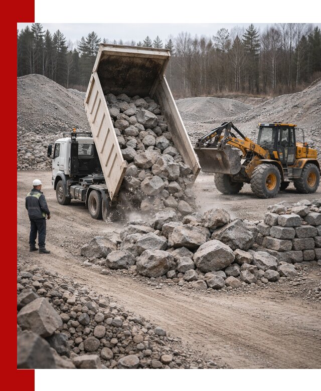 Доставка и продажа бутового гранитного камня в Магадане