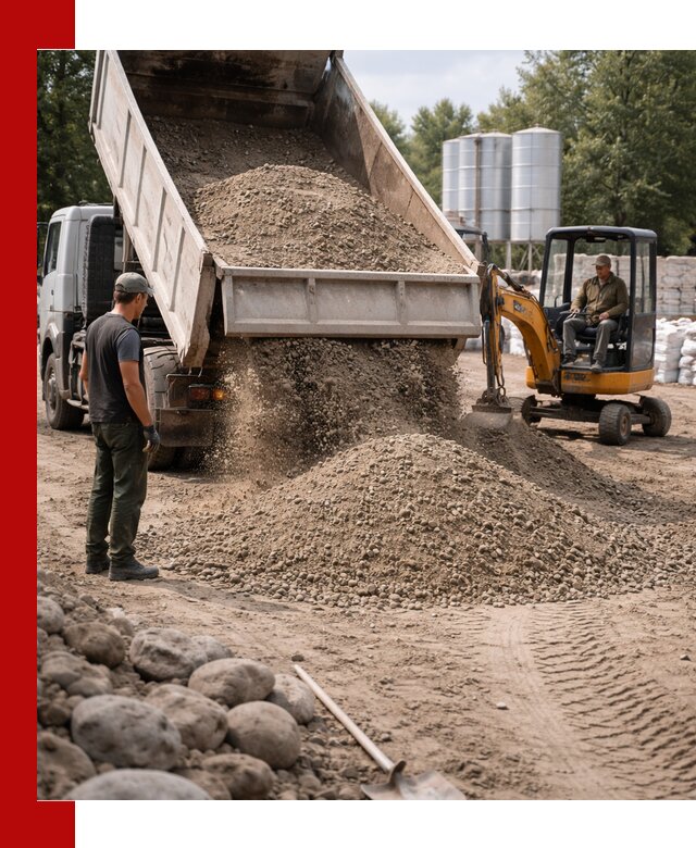 Доставка ПГС С3 в Магадане самосвалами и миксерами