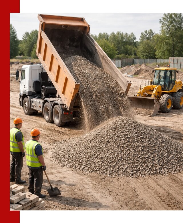 Доставка щебёночно-песчаной смеси ЩПС С7 в Магадане