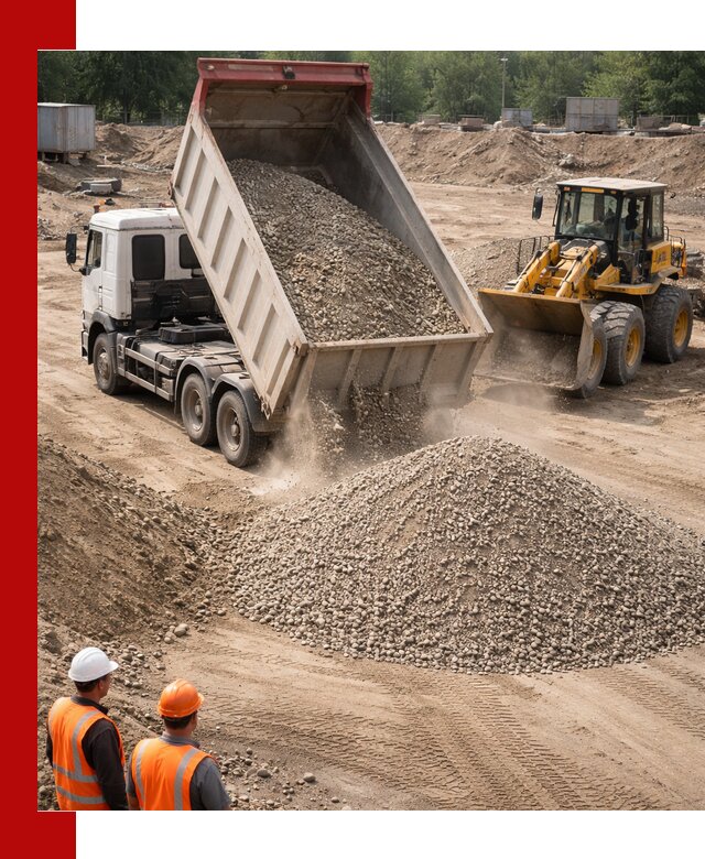 Щебень с песком (ЩГПС С2) с доставкой в Магадане
