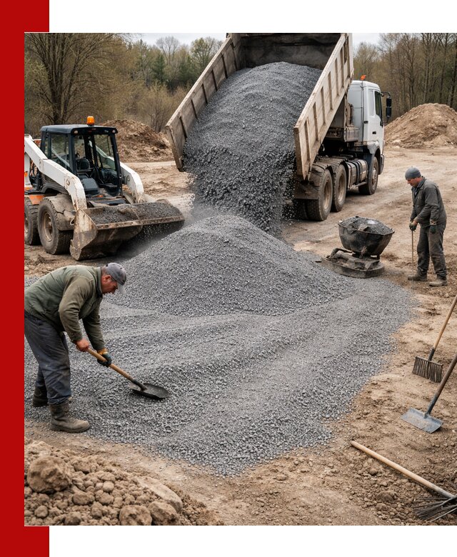 Отсев для подсыпки в Магадане — доставка и подсыпка на участок