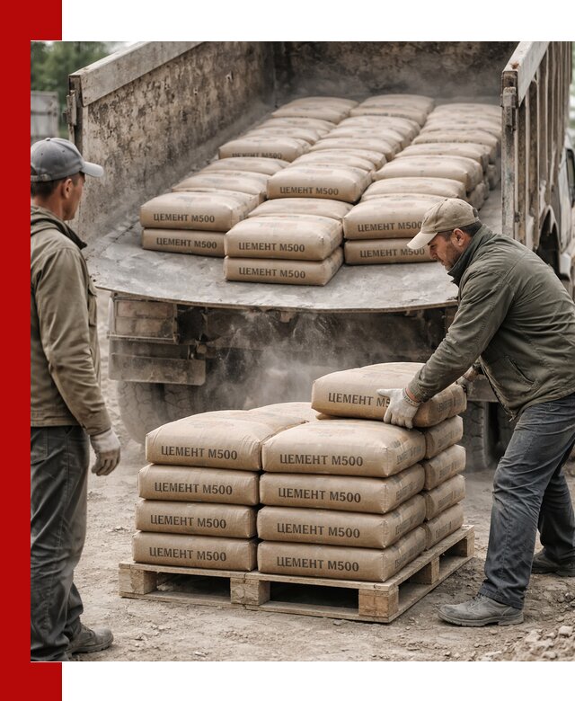 Цемент М500 с доставкой самосвалом в Магадане