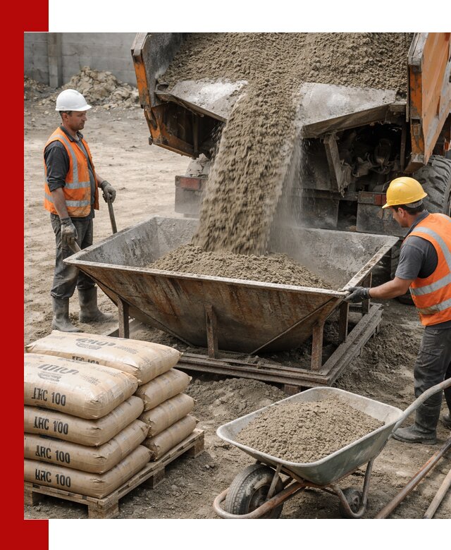 Доставка цементно-песчаной смеси М100 в Магадане