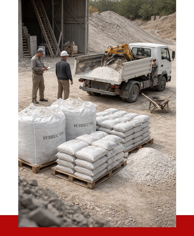 Известь строительная в Магадане с доставкой от 4294 р. | ПРОНЕРУДМгд