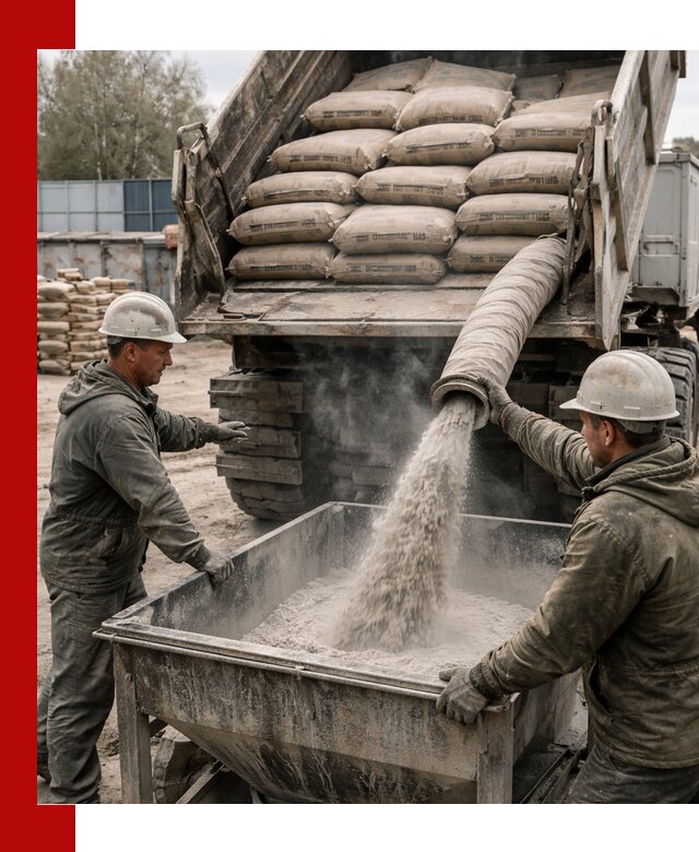 Доставка цемента М400 в Магадане оптом и в розницу