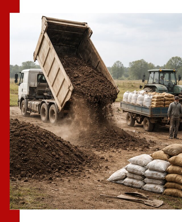 Доставка грунта и удобрений оптом в Магадане для сельхоз и строительства