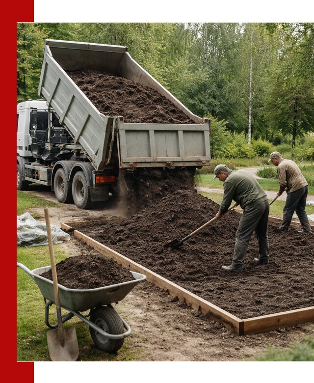 Доставка грунта для озеленения и благоустройства в Магадане