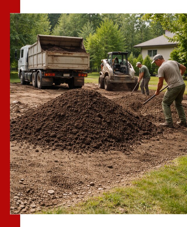 Доставка и укладка грунта для газона в Магадане