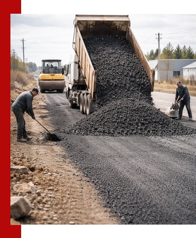 Асфальтовая крошка для дорог в Магадане — поставка и доставка