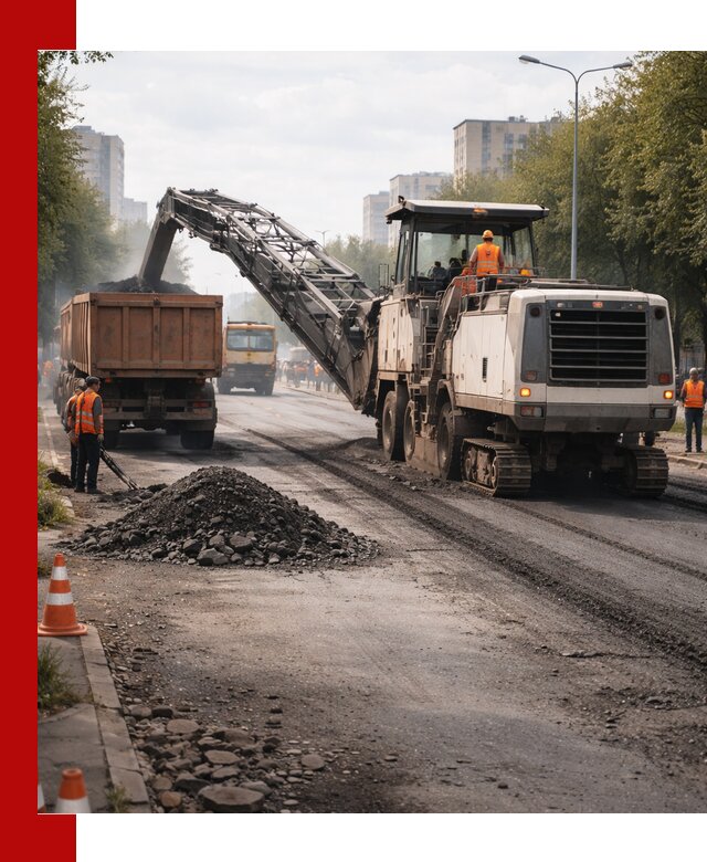 Фрезерованный асфальт в Магадане — удаление и вывоз старого покрытия