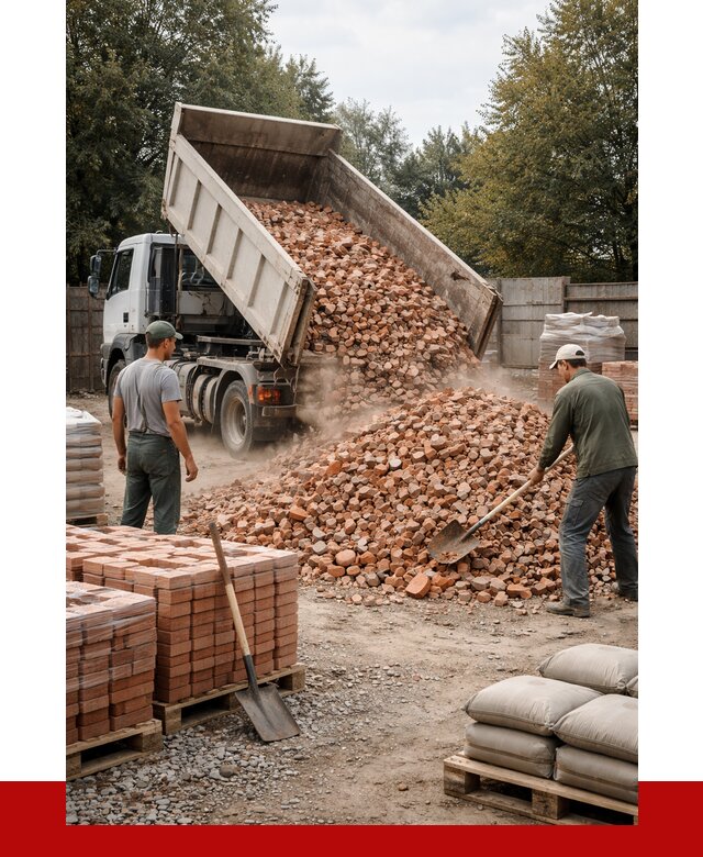 Бой кирпича в Магадане с доставкой от 4294 руб/куб | ПРОНЕРУДМгд