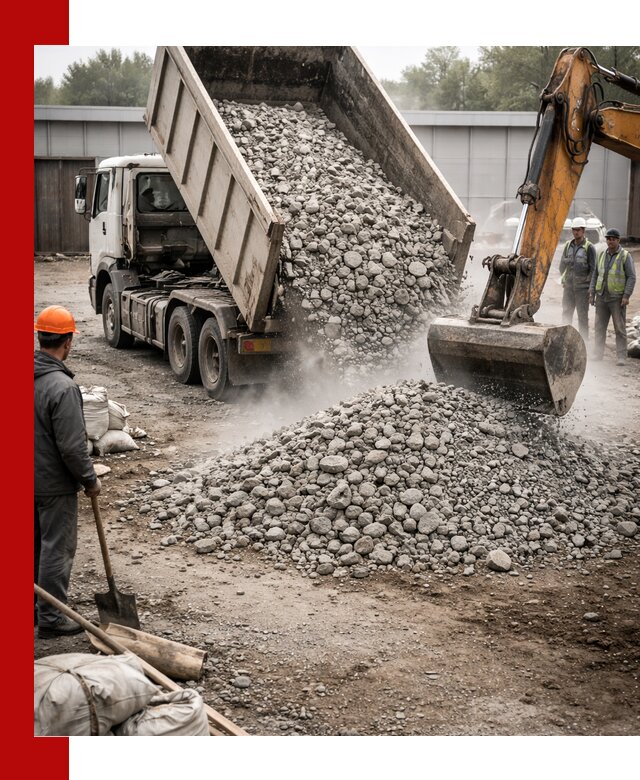 Доставка дробленого бетона в Магадане оптом и в розницу