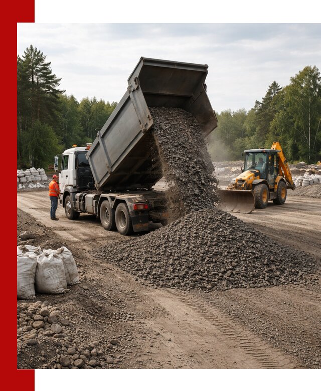 Доставка дробленого асфальта в Магадане для дорожных работ