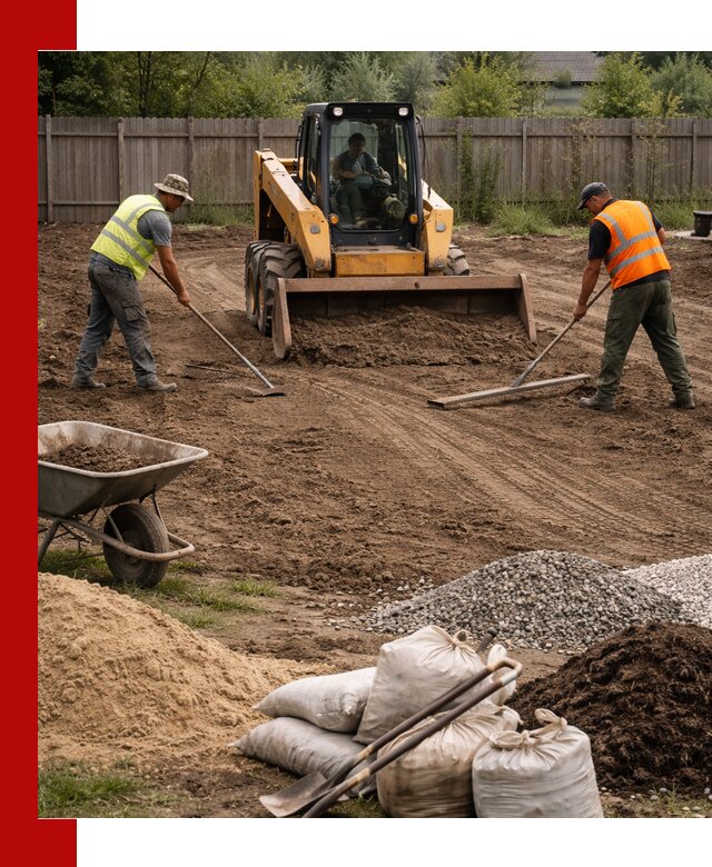 Выравнивание участка под строительство и благоустройство в Магадане